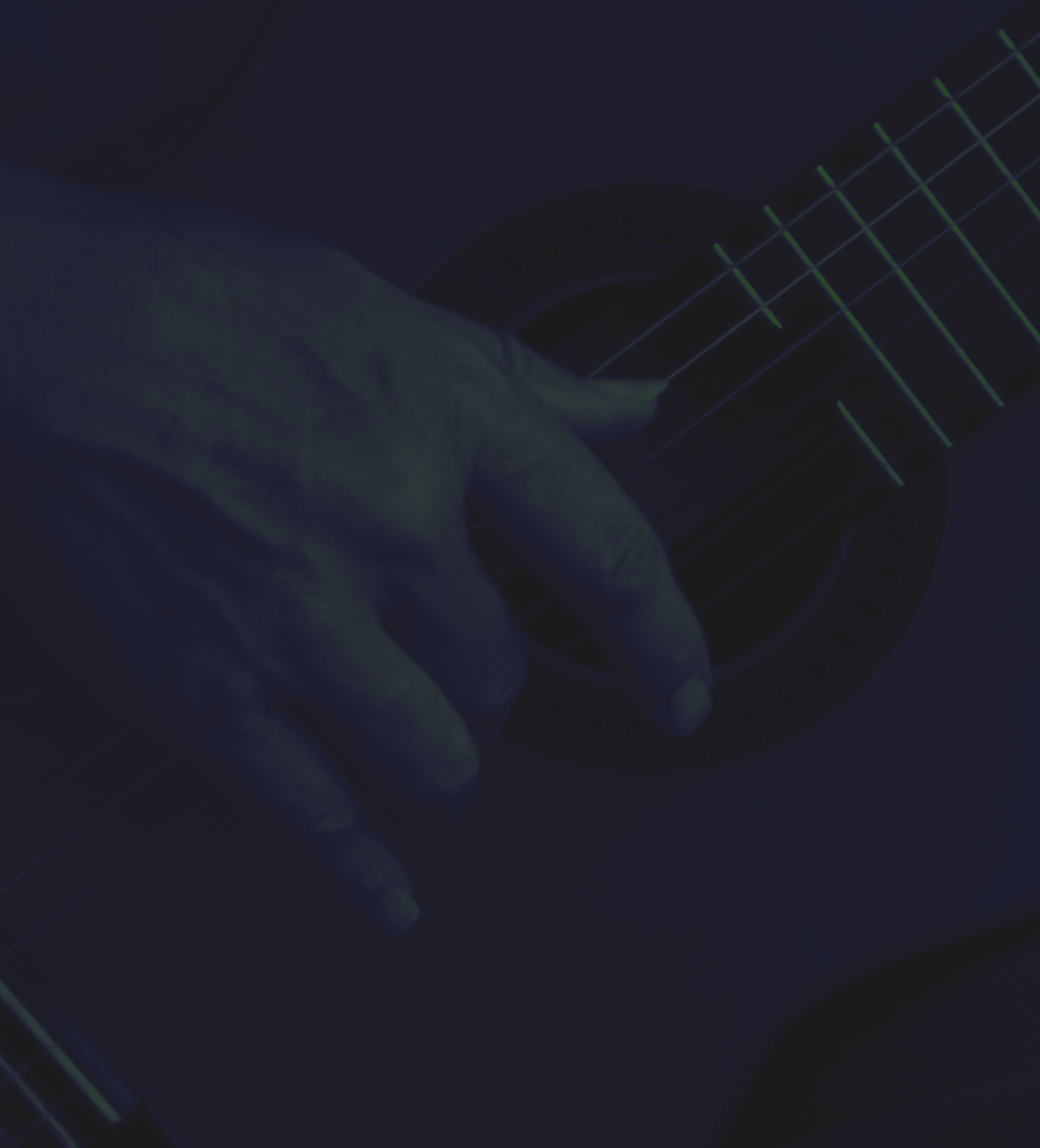 Gitarre mit Zupfhand