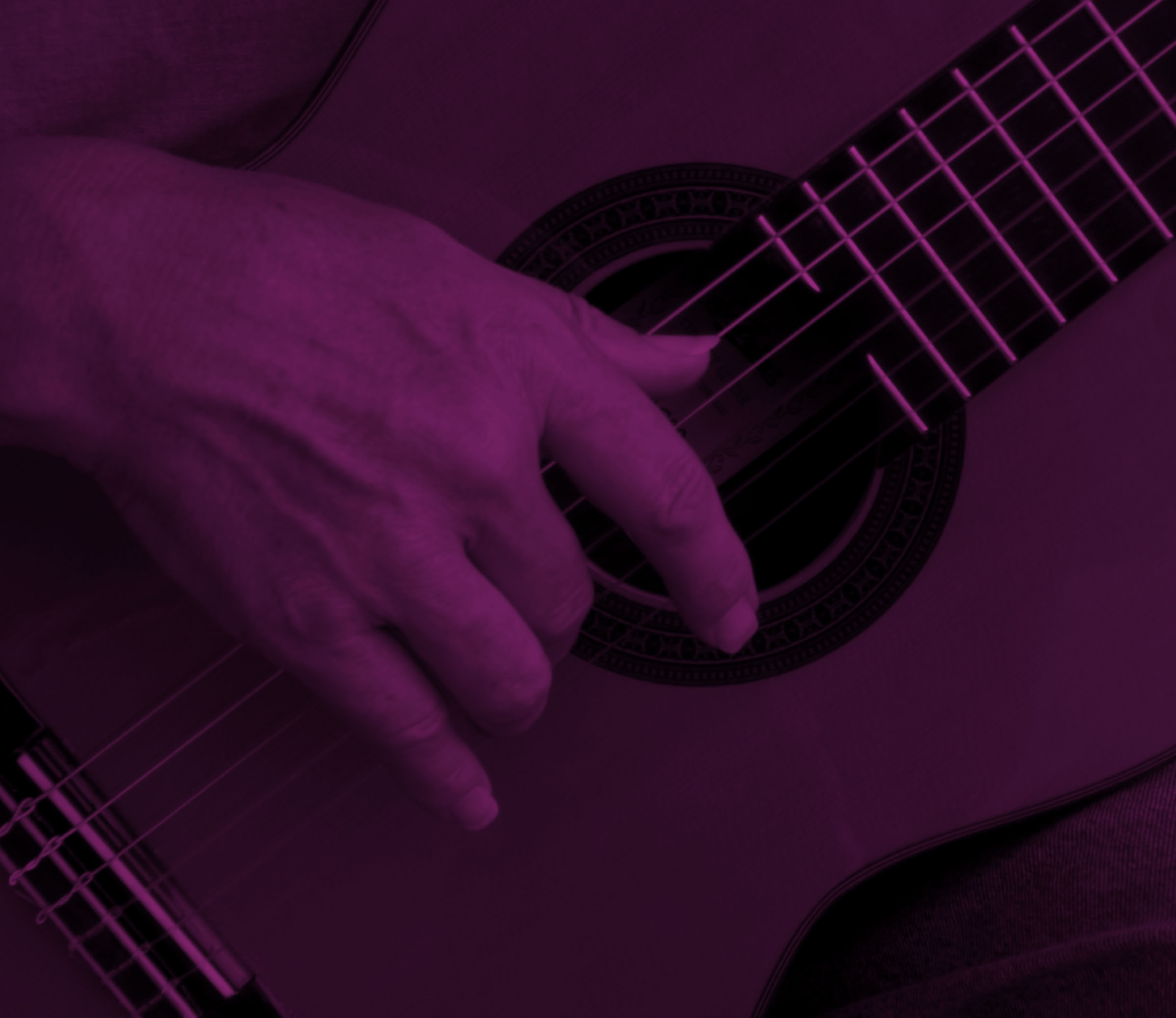 Gitarre mit Zupfhand