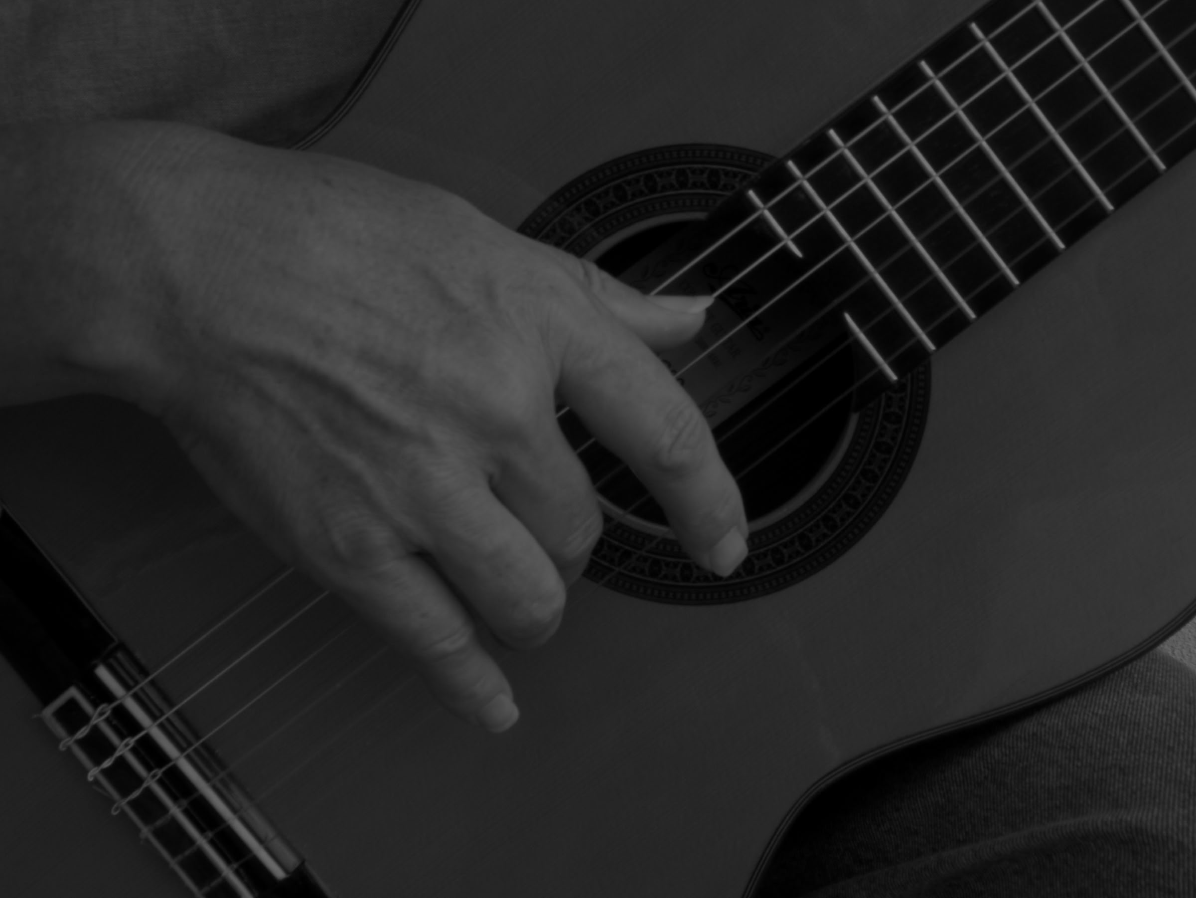 Gitarre mit Zupfhand