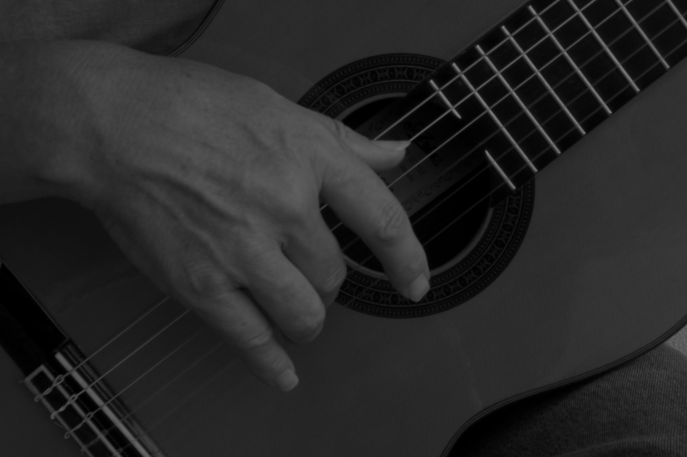 Gitarre mit Zupfhand